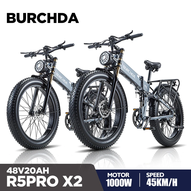 BURCHDA R5Pro Mountain Electric Bike Moped Ebike 26Inch Fat Tires 1000W  48V20AH Men's OFF-Road MTB Electric Bicycle For Adults - AliExpress