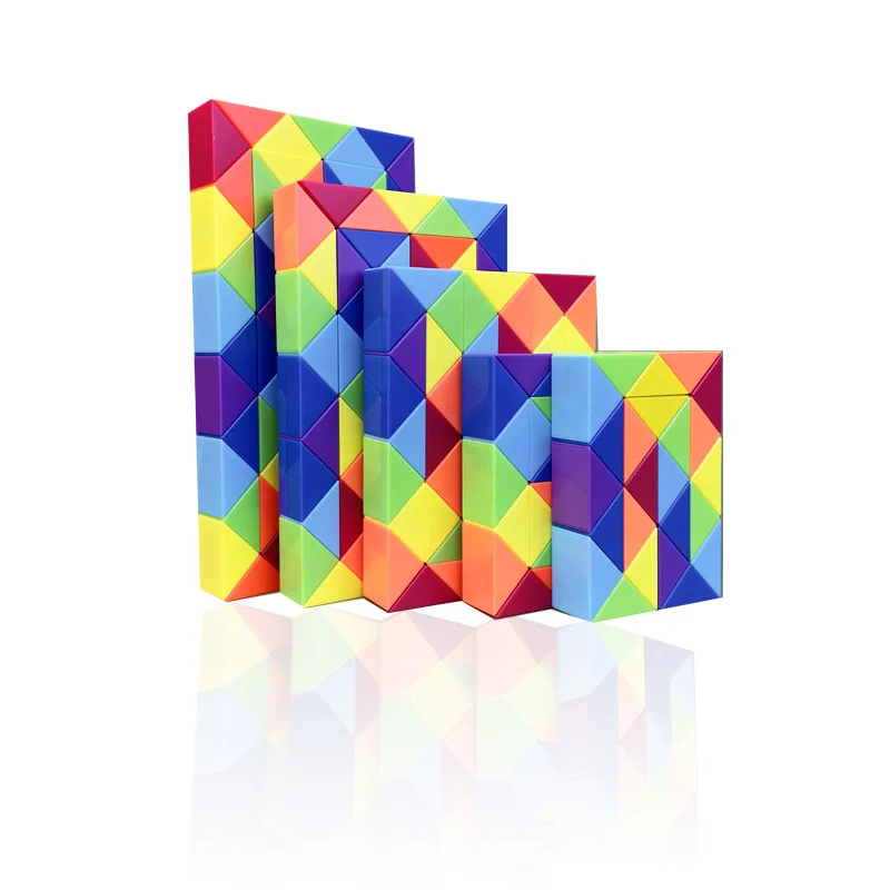24-72 Segments Rainbow Puzzle Fidget Toys Transformable Cube Kid EducationToys Brain Teaser Magic Rule Snake Speed  Cubes Twist