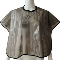 Collier de coupe de cheveux Cape de coloration imperméable tissu de barbier coiffure robe de teinture de cheveux Perm huile de cuisson Cape outil Cape de coupe de cheveux 2