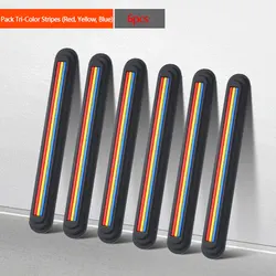 4 - Piece Car Mirror and Door Edge Protective Trim Set (Redyellowblue)