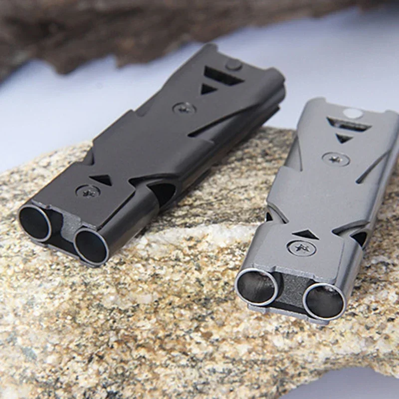 Portable Whistle 180 Db Double Tube Lifesaving Emergency SOS Safety Survival Tool Kit Outdoor Camping Equipment Referee Whistle 4
