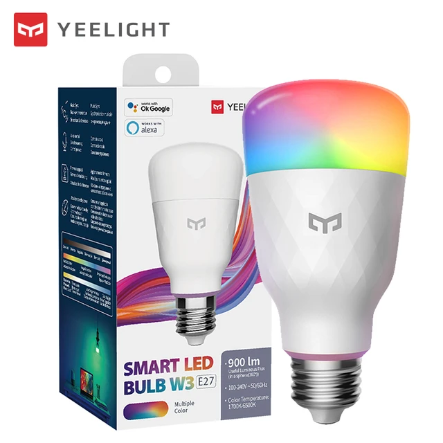 Yeelight Smart Led Bulb W3 Home E27 Color Light Lighting Wifi Remote  Control Adjustable Lamp Work With Google Assistant Alexa - Smart Remote  Control - AliExpress