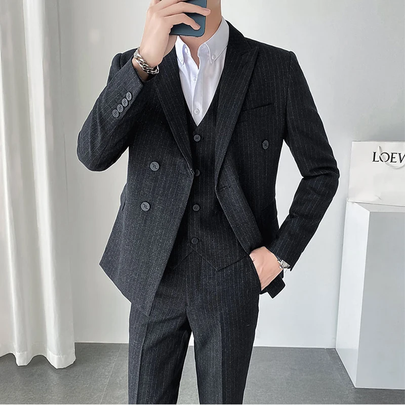 ショップ ジョーシンの公式通販サイト ジャケット パンツ ベスト 男性スーツダブルブレスト最新デザインボタン新郎結婚式タキシード最高衣装オム3個5xl お取引 Signature Johaness Com