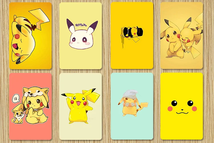 Pokemon pikachu eevee adesivos anime mercadoria cartão titular