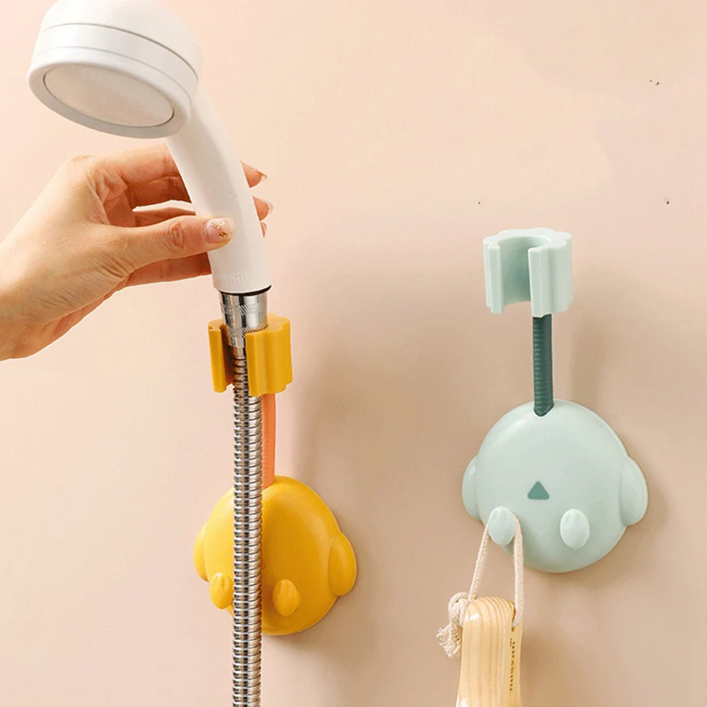 360&deg; Shower Adjustable Hand Shower Holder Suction Cup Holder Universal Rail Head Bathroom Bracket 2 Hooks Stand