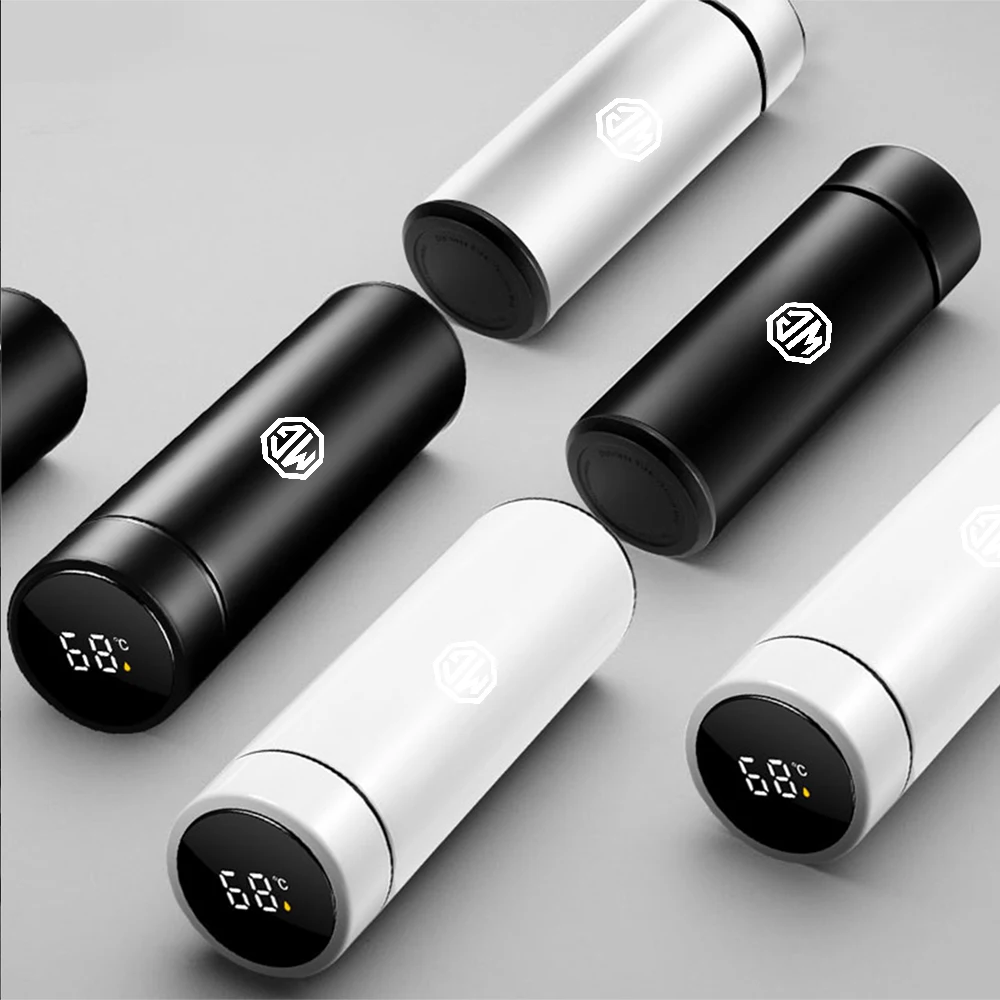 Car 500ml Smart Thermo Mug Drink Flask Temperature Display For MG ZS 5 7 6 Cyberster MG4 EV ES5 HS ONE GT GS MG3 EZS 3SW Scorpio