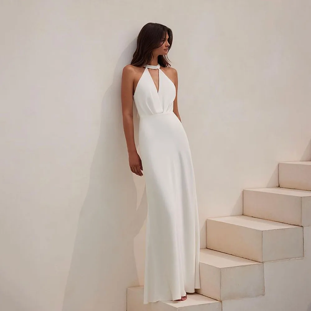 SoDigne Simple Beach Wedding Gown 2024 vestidos de fiesta Halter Sleeveless Bride Dress Long Wedding Party Dress Customized 11 S7742be24c17f4cfca7d00ef1dfbcd3e25