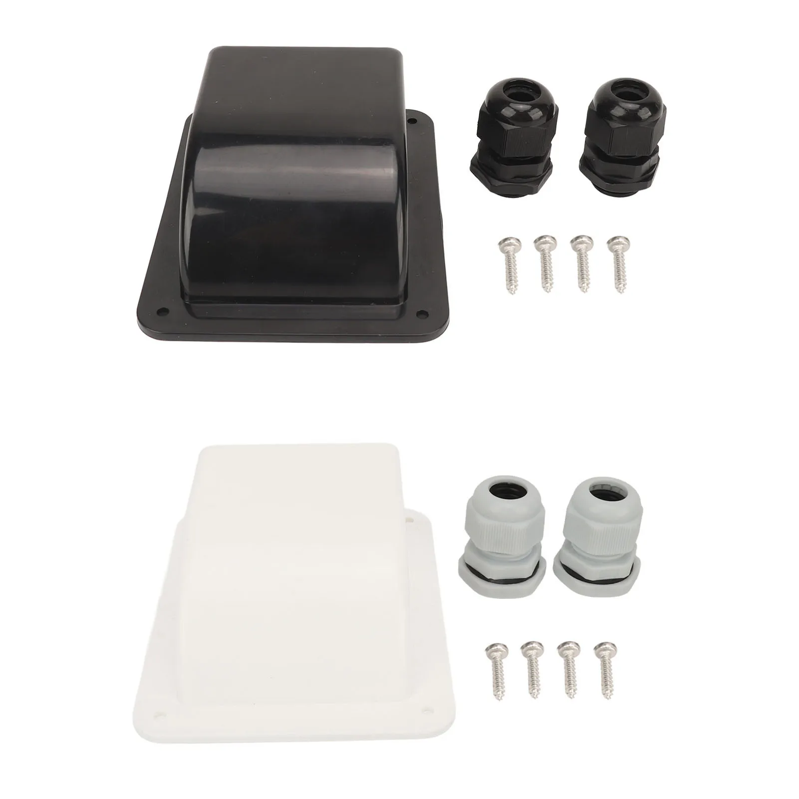 Solar Panel Cable Entry Housing Drop Shaped Solar Double Cable Entry Gland Box Waterproof ABS for Roof for 14AWG-10AWG
