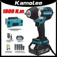 【1800N.m】Kamolee DTW700 Clé à chocs électrique 1800 N.m couple élevé 1/2 pouces entretien automobile 1