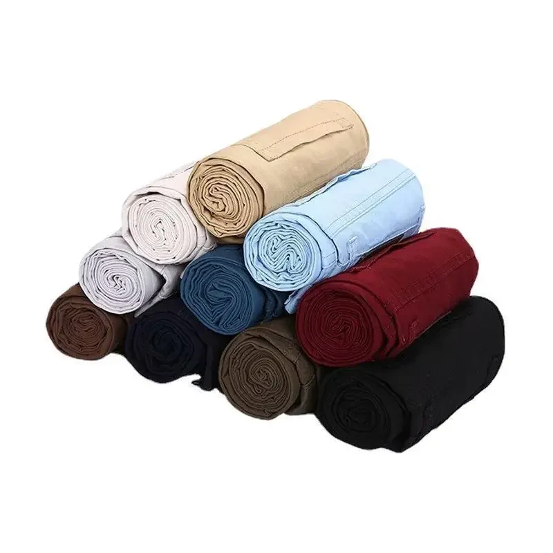 Pantaloni Casual da uomo primavera autunno gamba dritta Slim Fit pantaloni da esportazione leggeri in stile coreano tinta unita gioventù 5