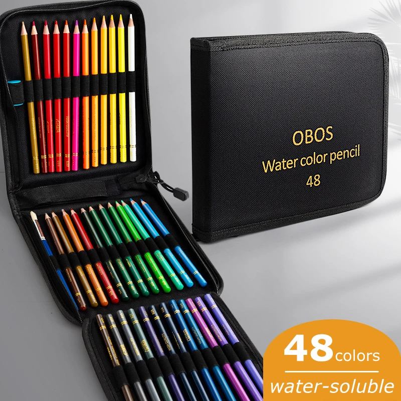 200/120/72/48 Pcs Professional Oil Pencil Set Water Soluble