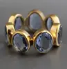 KSRA Fashion Minimalist Creative Blue Color Round Zircon Rings Trend For Women Party Accessories Gifts Custom Jewelry 1