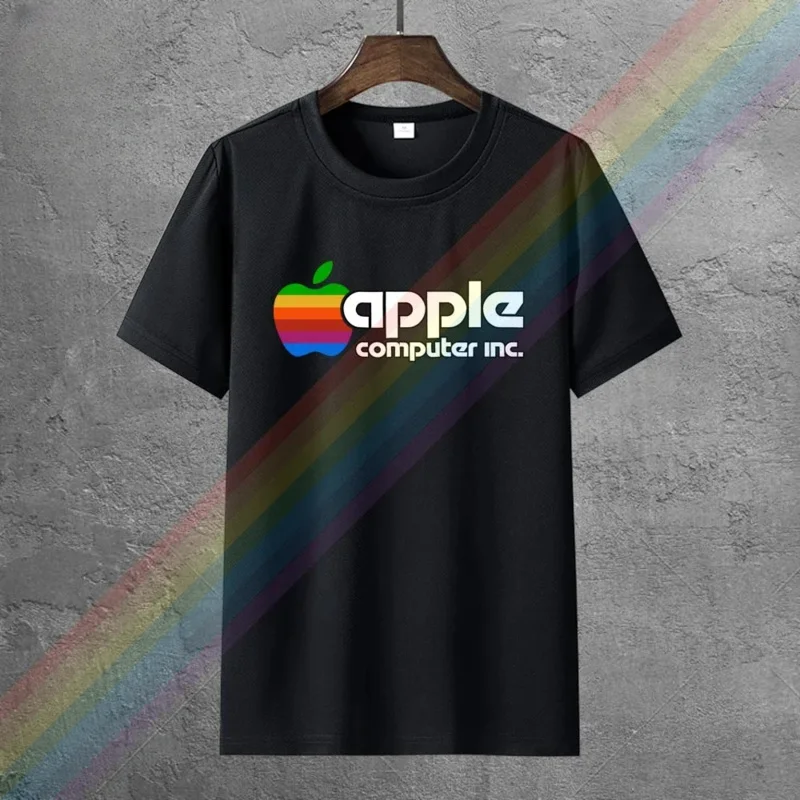 

Aplee Macintosh компьютерная футболка для мужчин Повседневная Уличная мода ретро1980s 2023