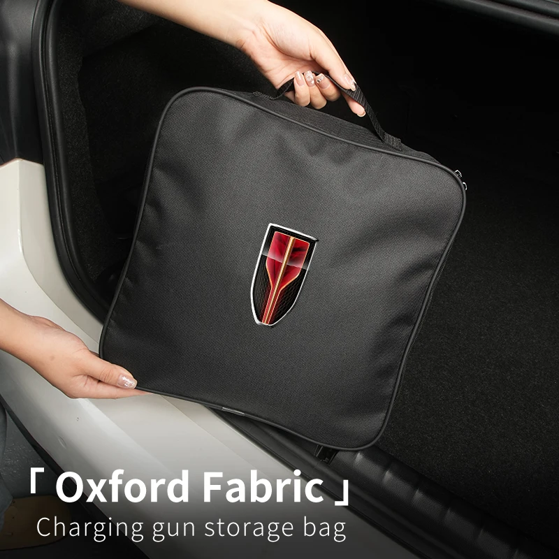 Car Trunk Storage Bag Car Tool Charging Gun Organizer For Hongqi HS5 H5 H9 E-QH5 HS7 E-HS9 H7 E-HS3