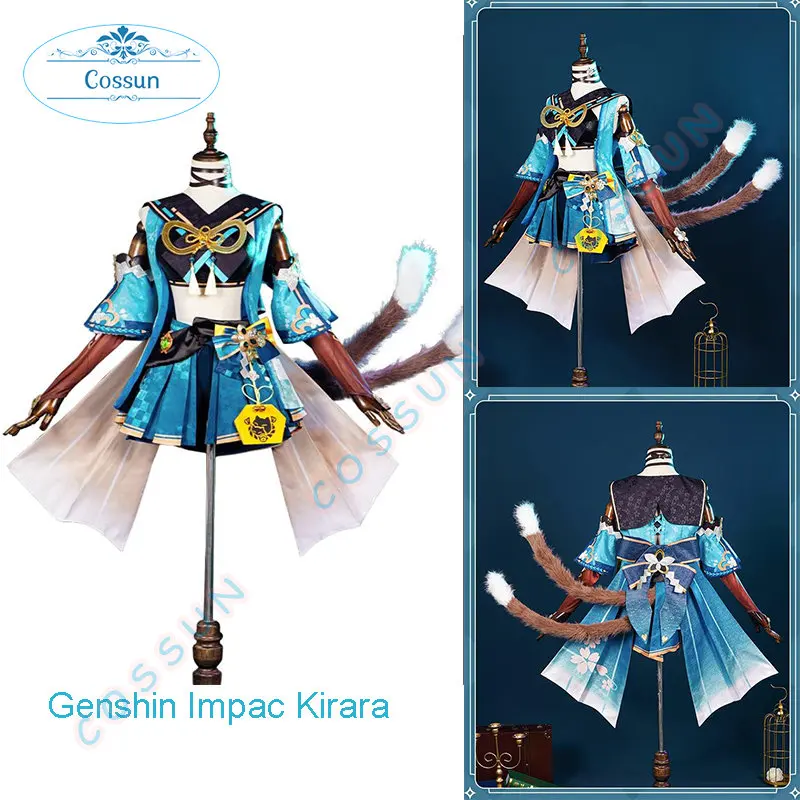 

Кутомизированный костюм для косплея Genshin Impact Kirara, костюмы на Хэллоуин, женский новый костюм, униформа для игры аниме