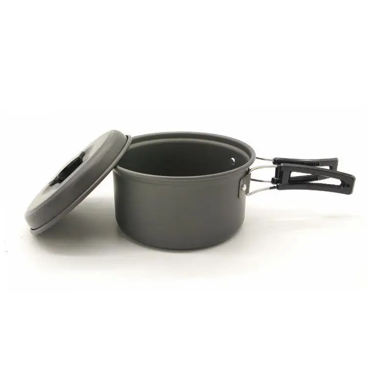 Camping Cookware Pot Lightweight Aluminum Alloy Portable Camping Cook Pot for Outdoor Picnic Hiking