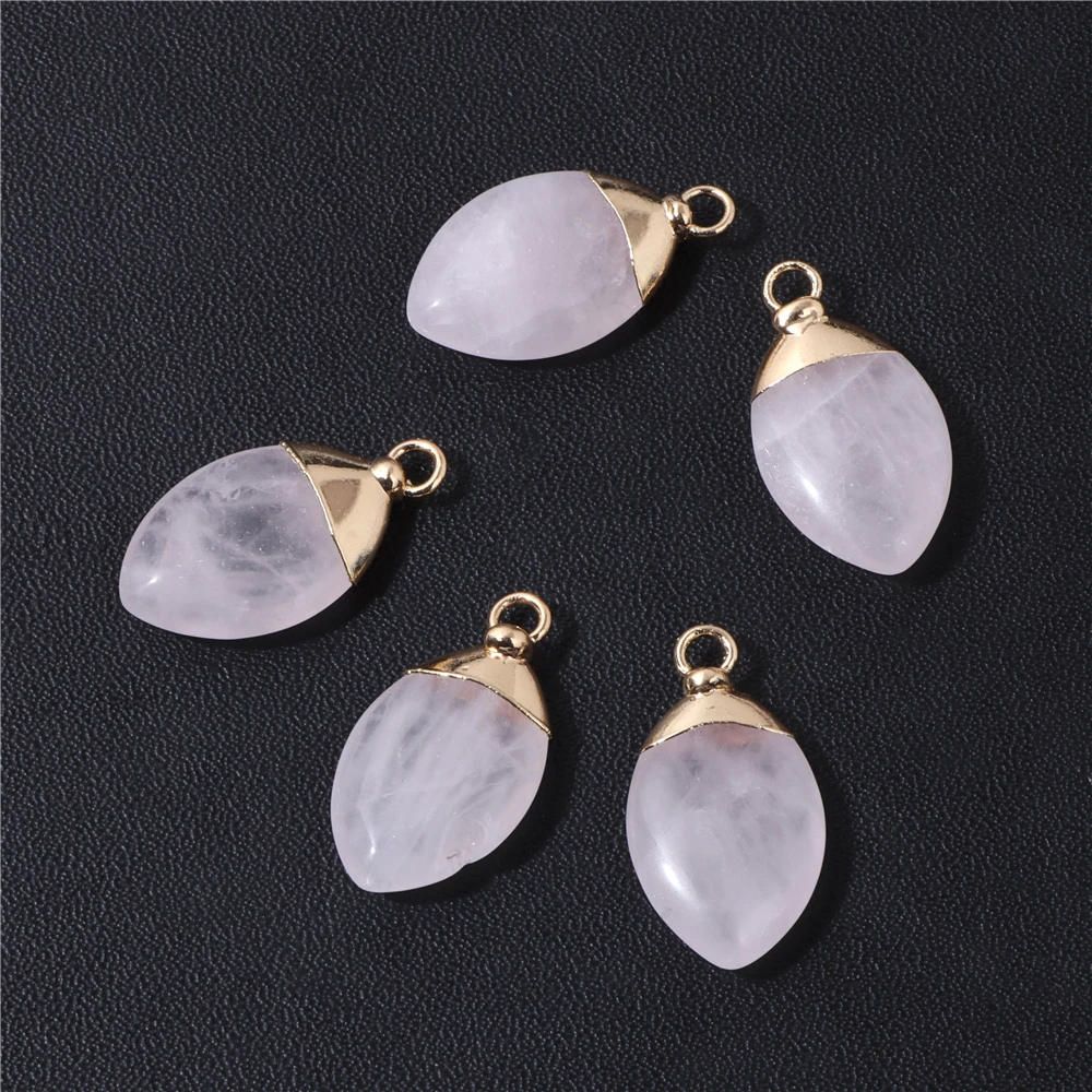 Double Holes Quartzs Pendant Chakra Natural Crystal Connectors Raw Rough  Stone Charms for Jewelry Making DIY Necklace Earrings