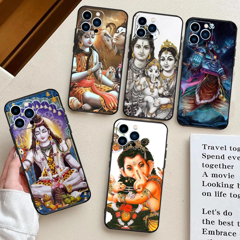 God Diety Hindu Ganesha Shiva Custodia Per Telefono Per Iphone 13 11 12 14 15 Pro Max 7 8 Plus X Xs Xr Se 12 13 Mini Cover Paraurti