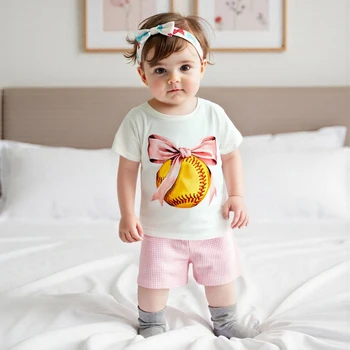 Adorable Infant Girl Casual Wear Pink Floral Print Sleeveless Top and Denim Shorts 2 Piece Set for Summer Fun 3