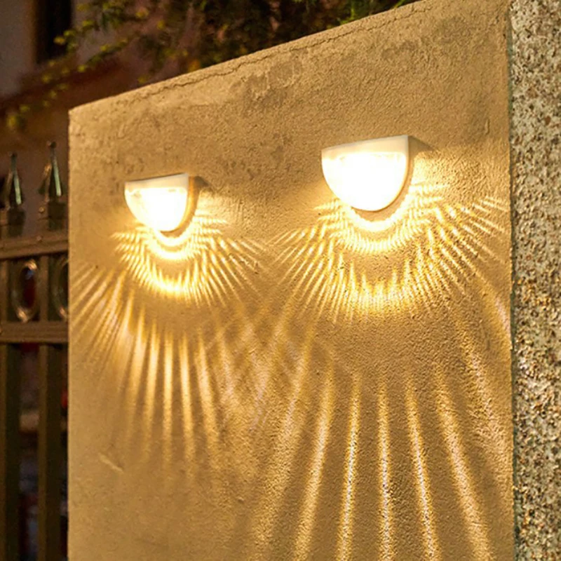

1 Pack LED Solar Wall Light Outdoor Waterproof Solar Fence Lamps Security Light Garden Decoration Festoon Lights