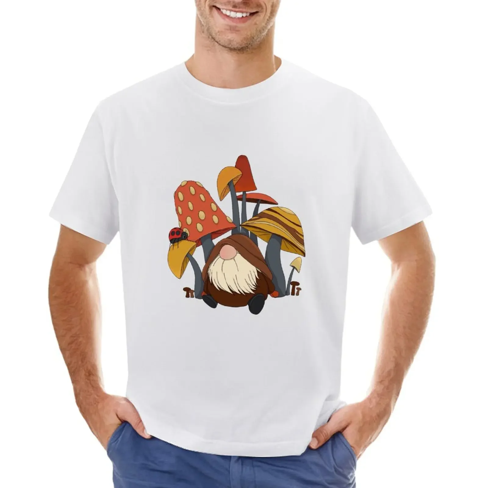 

Mushroom tomte T-shirt hippie clothes summer clothes sublime men clothings