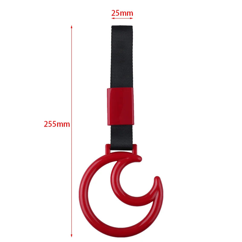 Car Tow Decoration Car Decoration Strap Car Tow Strap Car Accessories Strap JDM Tsurikawa Moon Ring Car Tow Belt