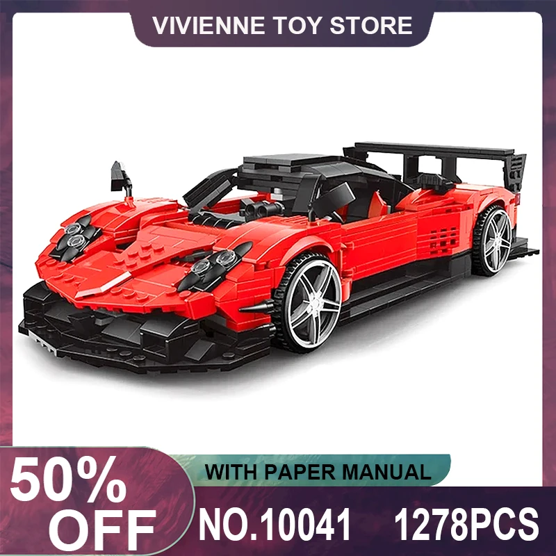 

MOULD KING 10041 MOC Technical Zonda Super Sports Car Model Building Bricks Blocks Puzzle Toys Assembly Birthday Cift For Kids