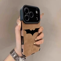 Luxury Leather Lambskin Shockproof Phone Case for IPhone 17 16 Pro Max Air 15 14 13 Max Black B-BatmanS Classic - Image 5
