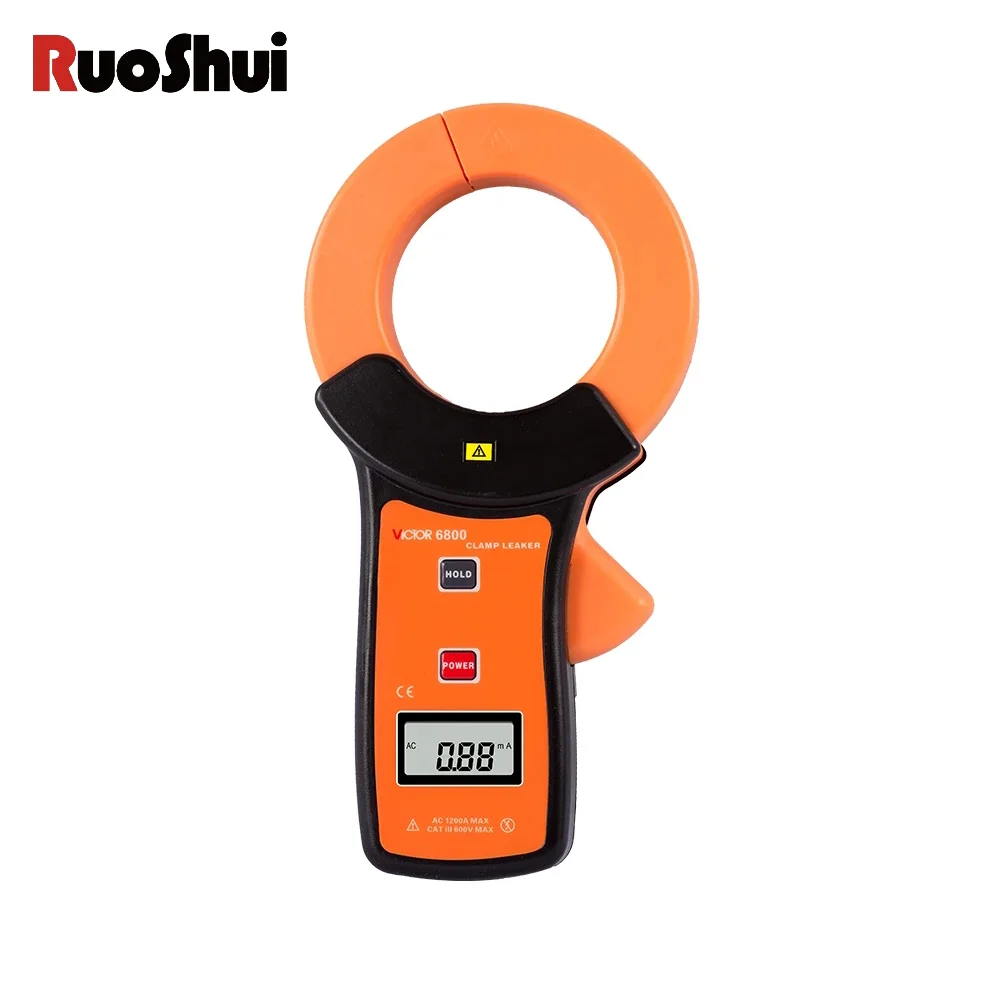 RuoShui 6800 Digital Leakage Current Tester 600V Data Storage Ammeter