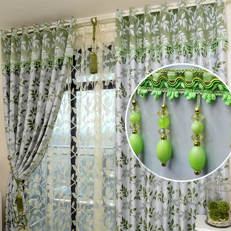 Description Picture 2 of itemAcrylic/Polyester Tassel Fringe Trim Beaded Ribbon for Sewing Curtain Accessorie Lace Decoration Tablecloth European Lampshade