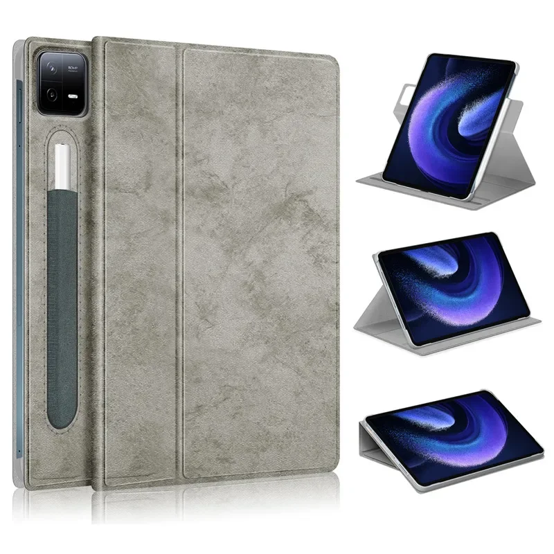 para Xiaomi Pad Capa de Tecido Macio 360 Graus Rotativo Suporte Inteligente para Funda Xiaomi Pad Pro mi Pad 2023 Case 11 Polegadas
