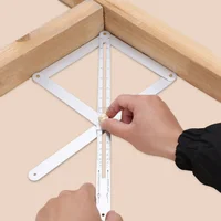 Woodworking Aluminum Protractor Diagonal Ruler with Clear Scale Corner Angle Finder Square Carpenter Building Measuring Tools 1