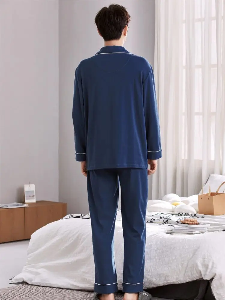 Couple Pajama Sets Sleepwear Cotton Women's Silk Pajamas Men's Sleeping House Suit Men Night Wear Clothes for Sleep Korean