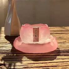 New Japanese Style Snow Gradient Pink Master Cup Women's Tea Set Hostess Tea Cup Tea Cup Handmade Glass Coffee