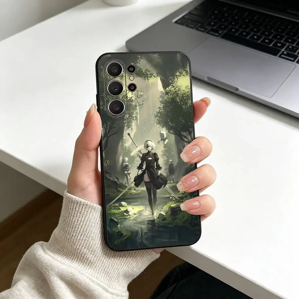 2B Automata-NieR Black Soft Silicone Phone Case