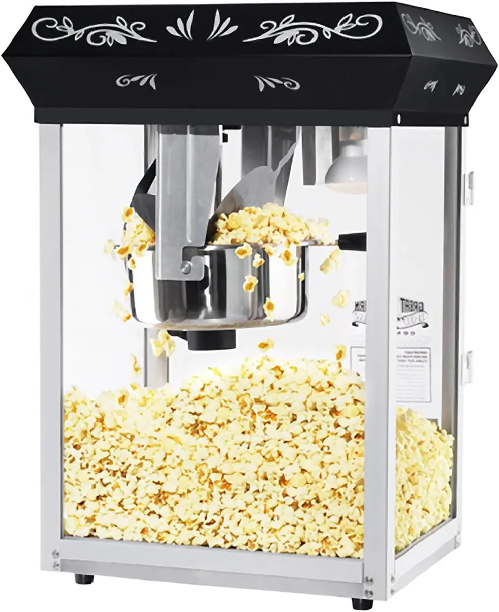 8-ounce Stainless Steel Kettle Pan Popcorn Bucket Plastic Professional Electric Popcorn Machine Home 3 Gallons a Heated Deck