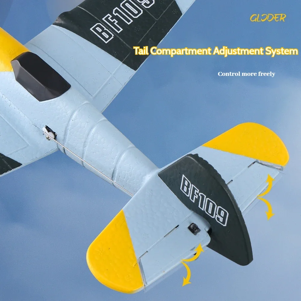 RC Airplanes New Bf109 Remote Control Bomber Z61 Fixed Wing Electric Model Three Channel Foam Rc Aircraft Toy 3
