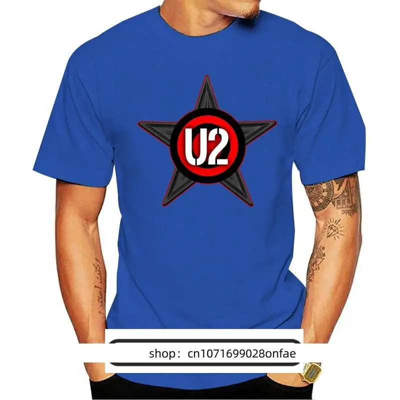 Nuovo U2 Rock Band Star Logo Music Legend Maglietta Nera Taglia S M L Xl 2Xl 3Xl