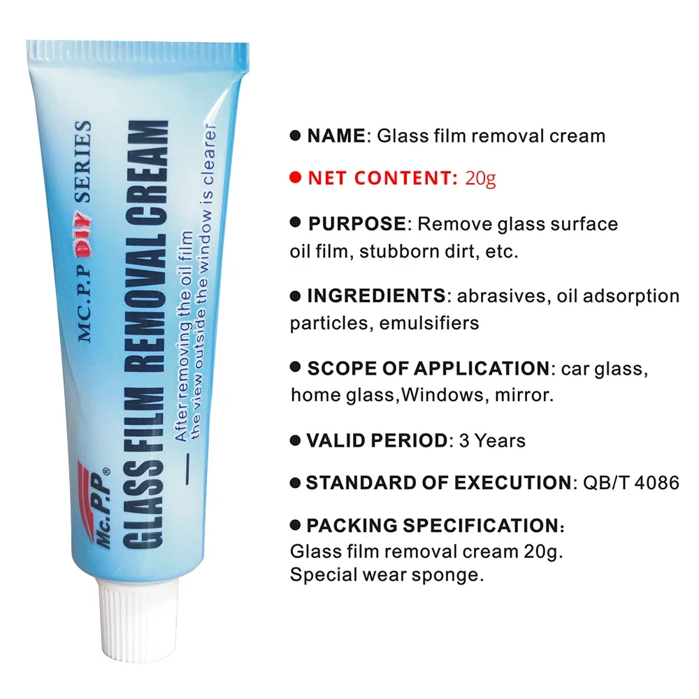 Auto 20g Car Glass Polishing Degreaser Care Cleaner Oil Film Clean Polish Paste for Bathroom Window Windshield Windscreen Paint car glass cleaner