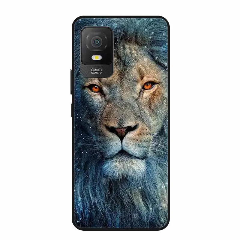 Cool Animal Black Silicone Soft Back Cover Case – Lion, Wolf, Tiger, Cat Design