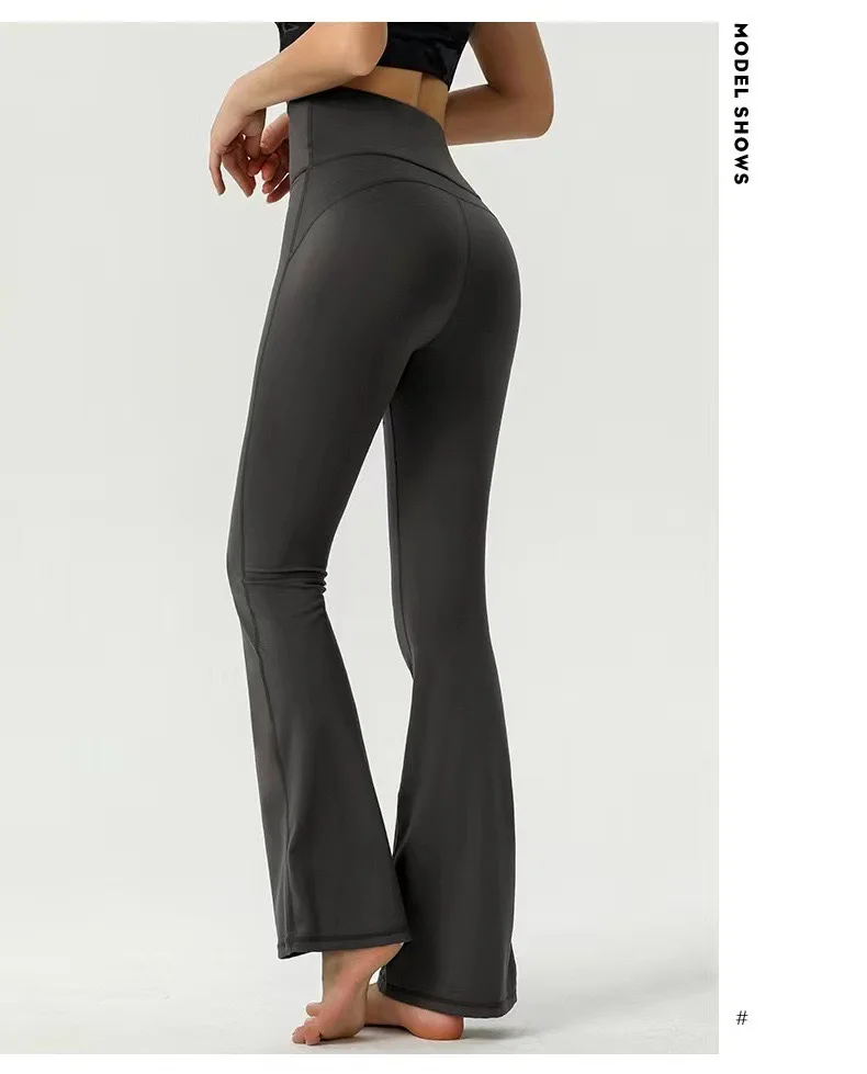 Wide-leg Yoga Pants Women Gym Sports Tights High Elastic Fitness Flared Pants Streetwear High Waist Leisure Leggings Custom Logo