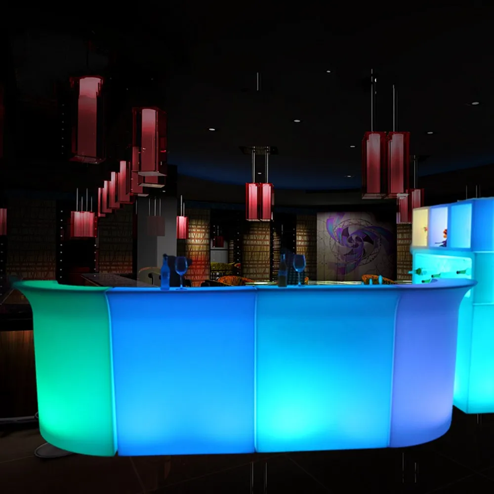 New Rechargeable Wine Cabinet Lighting Bar Counter Waterproof Bar Disco Ktv Waiter Cocktail Tables Nightclub Furniture