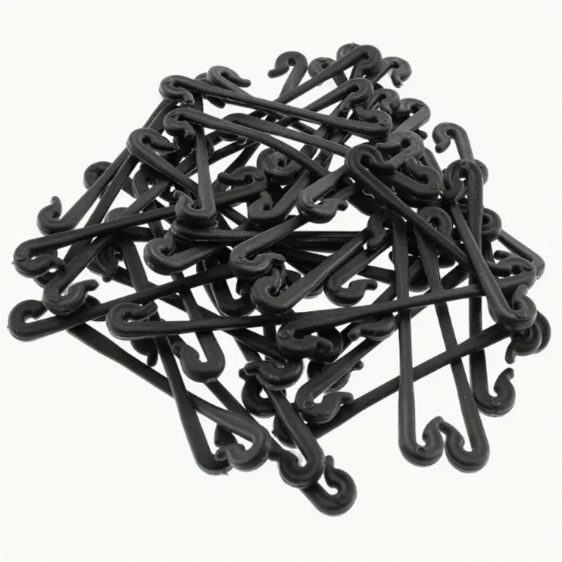 Vines Fastener Tied Clips Buckle Fixed Lashing Tool Vegetable Grafting Support Clip Garden Plant Vegetable Fixed Hook Hold 50PCS