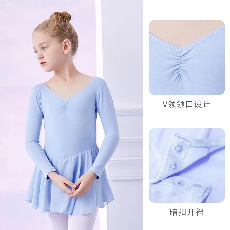 

Girls' Ballet Attire Dance Clothes Short Sleeve and Children's Long Sleeve for Ballet Performance Dress 2023