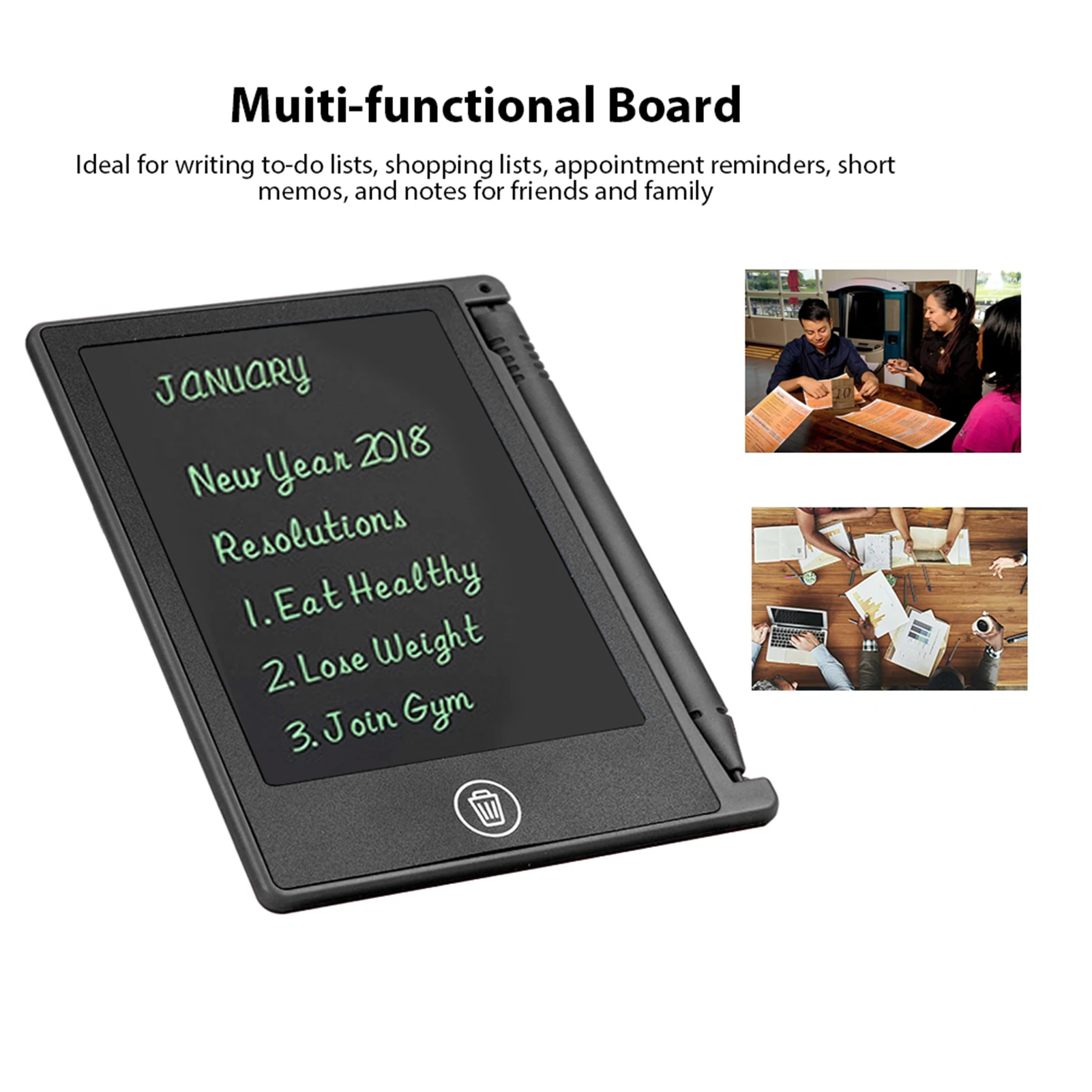 4.5inch LCD Handwriting Writing Board Tablet Drawing Board for Children/Kids Memo List Reminder Note - Image 3