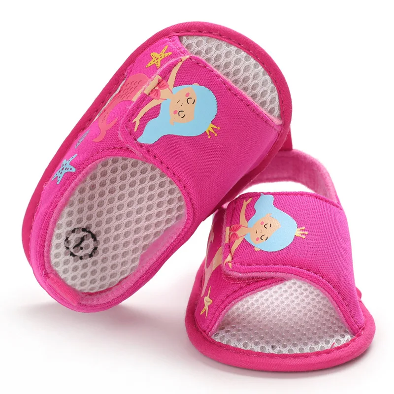 

2022 Summer Newborn Baby Sandals First Walkers Cartoon Sneaker Soft Soled Comfortable Infant Crib Shoes Boy Girl