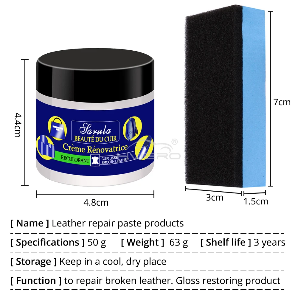 1Pcs Multifunctional Leather Refurbishing Cleaner Repair Cream for Car Seat Sofa Color paste Renew Cleaning Kit Decontamination