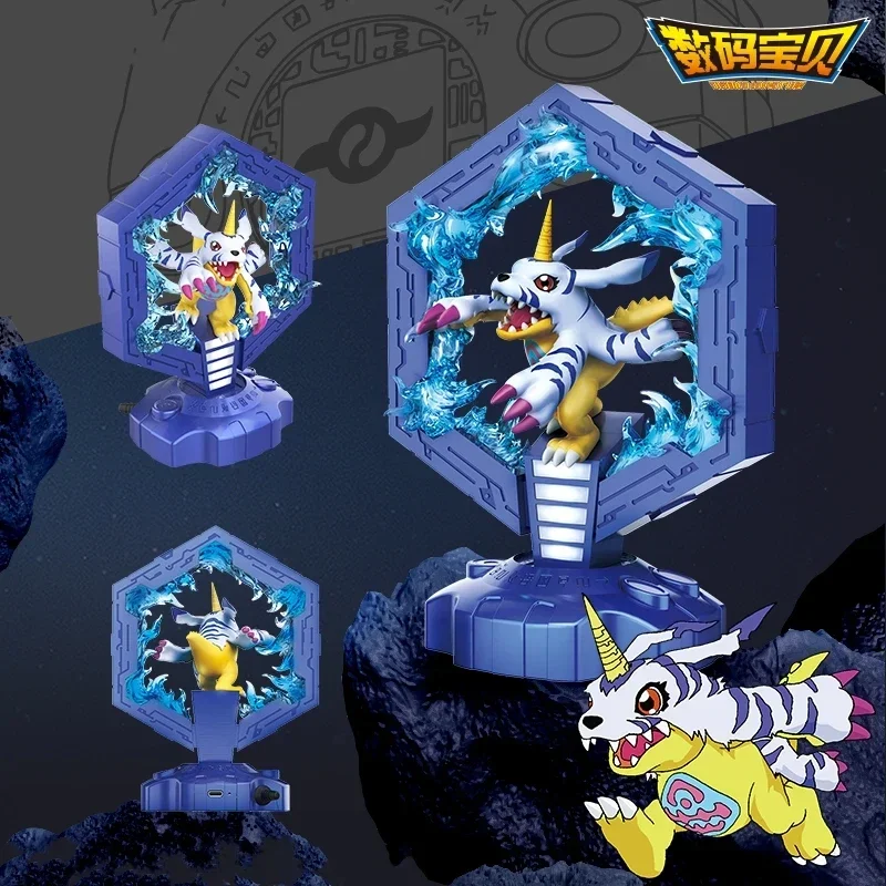 

New Style Digimon Adventure Agumon Gabumon Anime Figure Atmosphere Nightlight Bedroom Desktop Decoration Toy Birthday Xmas Gifts