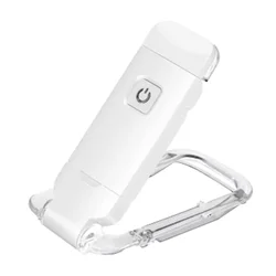 USB Rechargeable LED Bookmark Night Lamp - Eye Protection Clip - On Reading Light (White lamp)