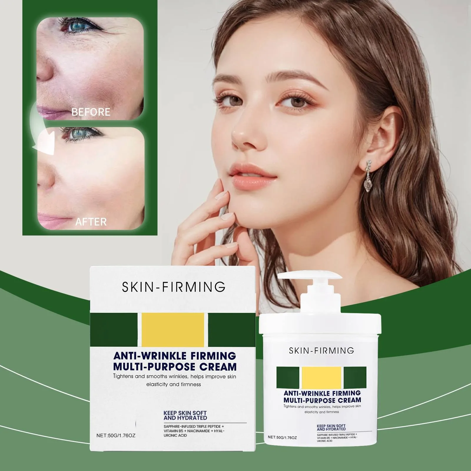 Advanced Firming Wrinkle Firming Moisturizer Elasticity Reduce Fine Lines Firm Skin Refreshing Body